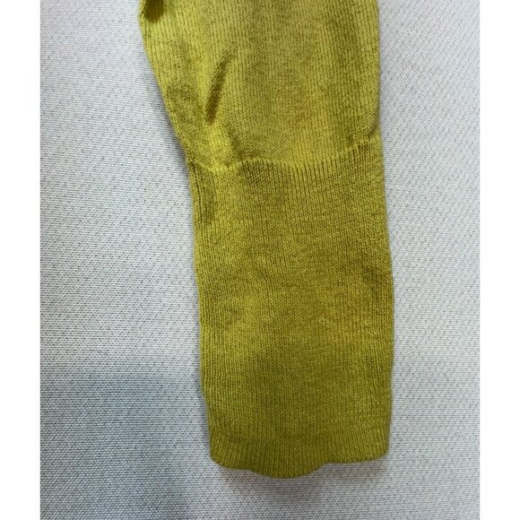 Eddie Bauer Womens Button-Up Knitted Cardigan Sweater Sz XS Yellow Casual Lounge - Picture 7 of 10